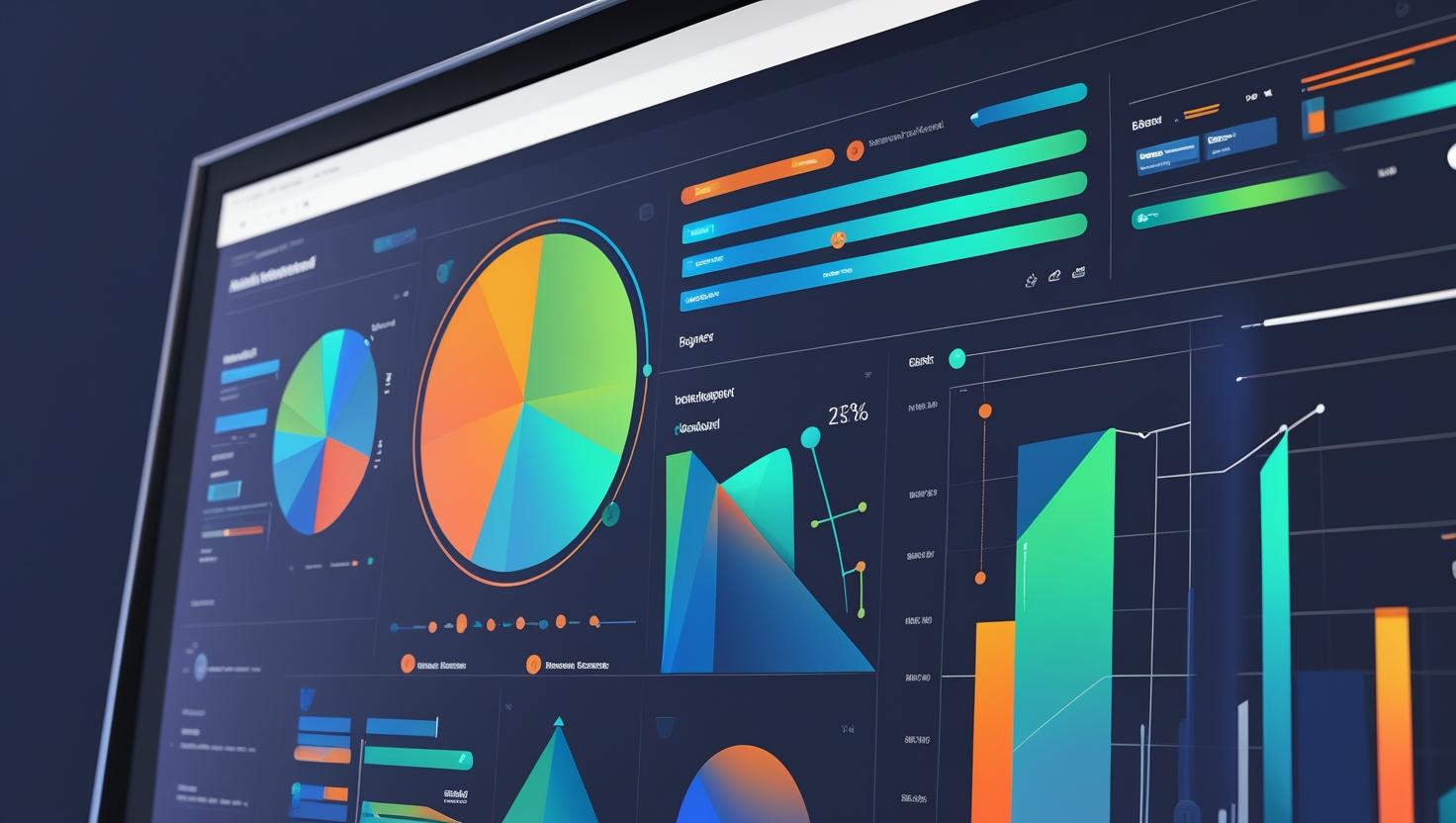 Business intelligence dashboard with charts and analytics